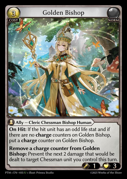 [035]【EN】【FOIL】Golden Bishop【PTM】[U][Norm]