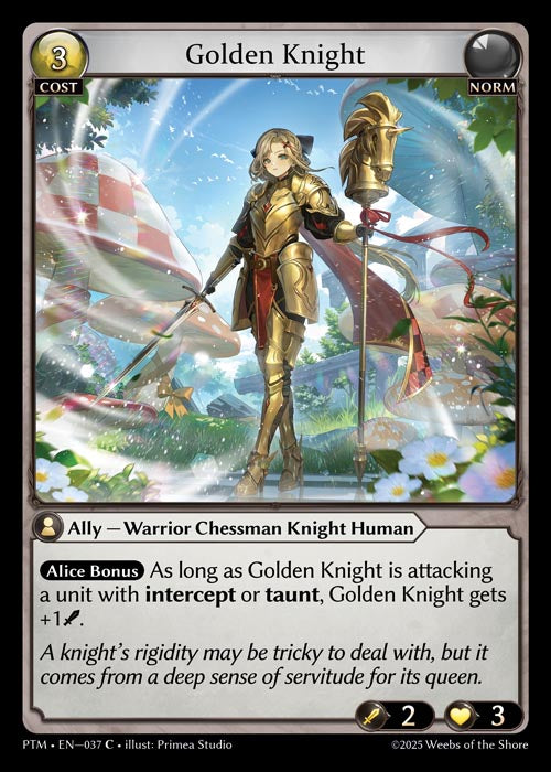 [037]【EN】【FOIL】Golden Knight【PTM】[C][Norm]