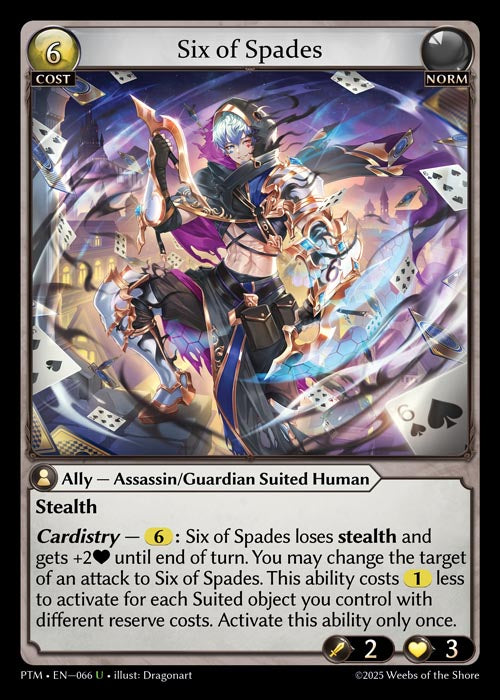 [066]【EN】【FOIL】Six of Spades【PTM】[U][Norm]
