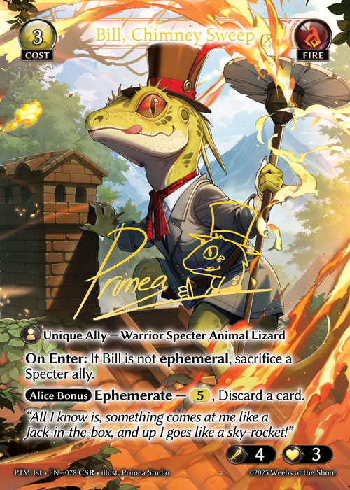 [078]【EN】【FOIL】Bill, Chimney Sweep【PTM1st】[CSR][Fire]