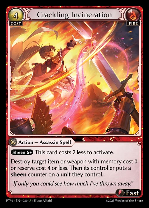 [080]【EN】Crackling Incineration【PTM】[U][Fire]