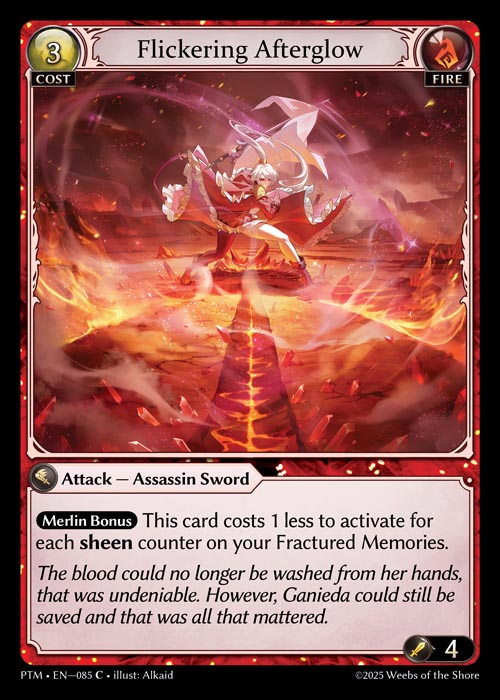 [085]【EN】【FOIL】Flickering Afterglow【PTM】[C][Fire]