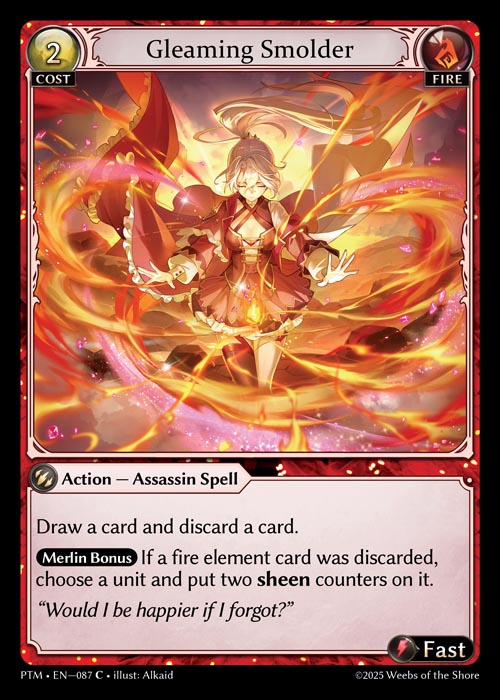 [087]【EN】【FOIL】Gleaming Smolder【PTM】[C][Fire]