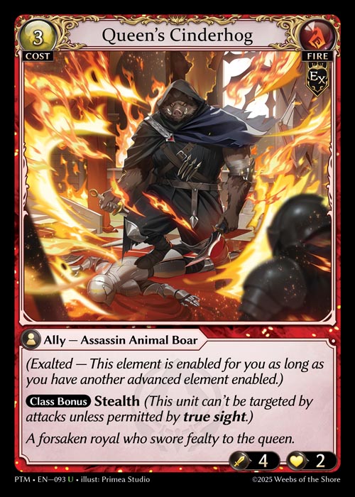 [093]【EN】Queen's Cinderhog【PTM】[U][Fire]