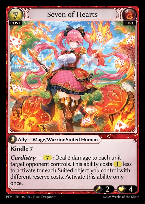 [097]【EN】Seven of Hearts【PTM】[R][Fire]