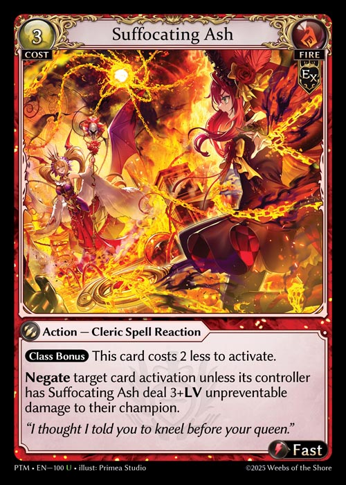 [100]【EN】【FOIL】Suffocating Ash【PTM】[U][Fire]