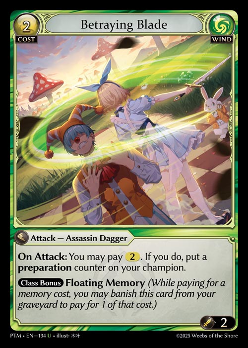 [134]【EN】【FOIL】Betraying Blade【PTM】[U][Wind]