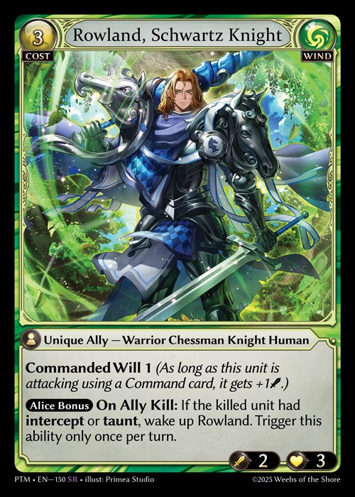[150]【EN】【FOIL】Rowland, Schwartz Knight【PTM】[SR][Wind]