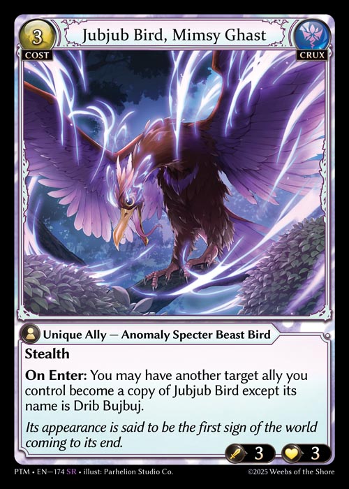[174]【EN】【FOIL】Jubjub Bird, Mimsy Ghast【PTM】[SR][Crux]