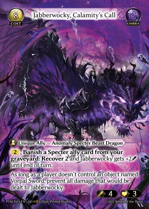 [185]【EN】Jabberwocky, Calamity's Call【PTM1st】[UR][Umbra]
