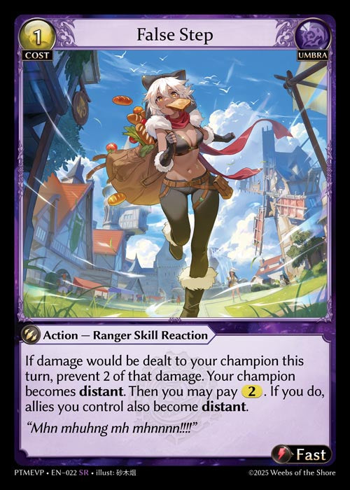 [022]【EN】【FOIL】False Step【PTMEVP】[SR][Umbra]