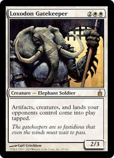[025]【EN】ロクソドンの門番/Loxodon Gatekeeper【RAV】[R][白]