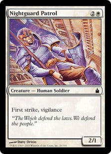 [026]【EN】【FOIL】夜番の巡回兵/Nightguard Patrol【RAV】[C][白]