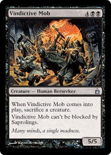 [112]【EN】【FOIL】執念深い群衆/Vindictive Mob【RAV】[U][黒]