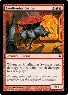 [119]【EN】【FOIL】石炭運びの豚/Coalhauler Swine【RAV】[C][赤]