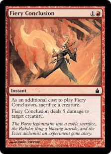 [122]【EN】【FOIL】焦熱の結末/Fiery Conclusion【RAV】[C][赤]