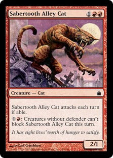 [140]【EN】野良剣歯猫/Sabertooth Alley Cat【RAV】[C][赤]