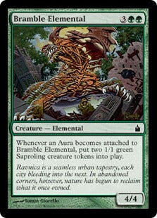 [154]【EN】【FOIL】棘茨の精霊/Bramble Elemental【RAV】[C][緑]
