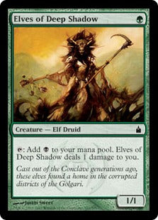 [161]【EN】【FOIL】深き闇のエルフ/Elves of Deep Shadow【RAV】[C][緑]
