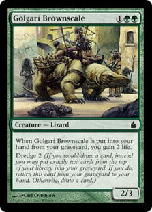 [166]【EN】【FOIL】ゴルガリの茶鱗/Golgari Brownscale【RAV】[C][緑]