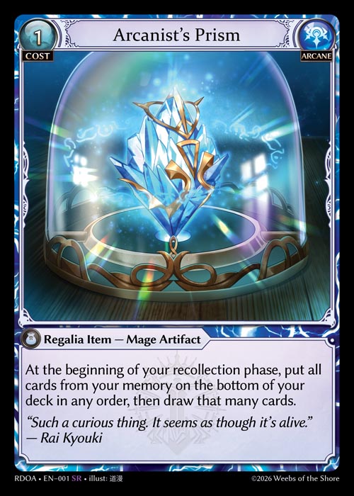 [001]【EN】【FOIL】Arcanist's Prism【RDOA】[SR][Arcane]