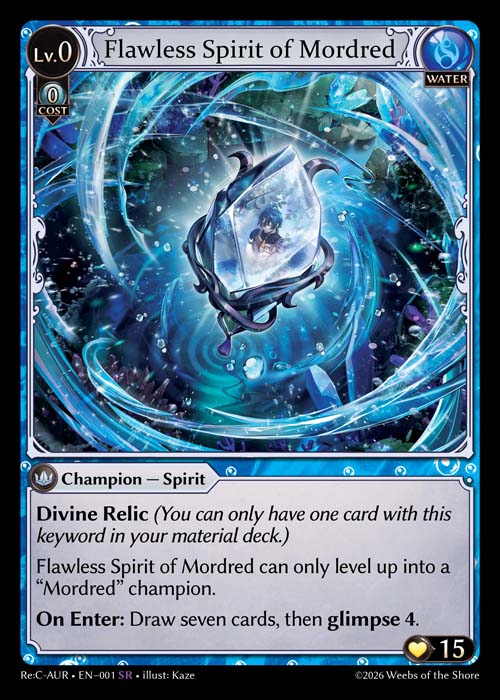 [001]【EN】Flawless Spirit of Mordred【ReCAUR】[SR][Water]