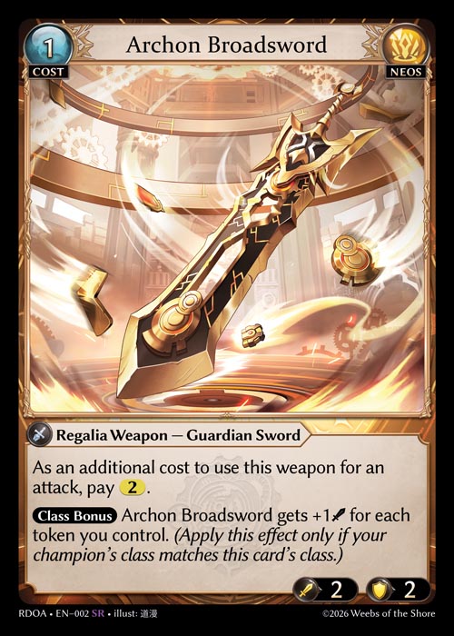 [002]【EN】【FOIL】Archon Broadsword【RDOA】[SR][Neos]