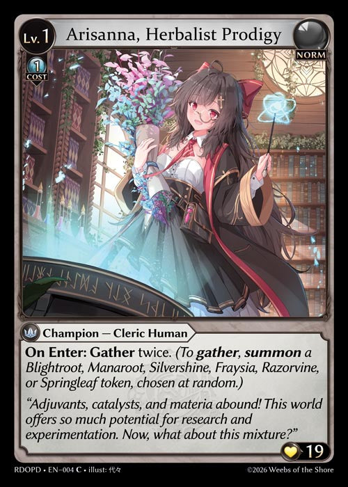 [004]【EN】Arisanna, Herbalist Prodigy【RDOPD】[C][Norm]