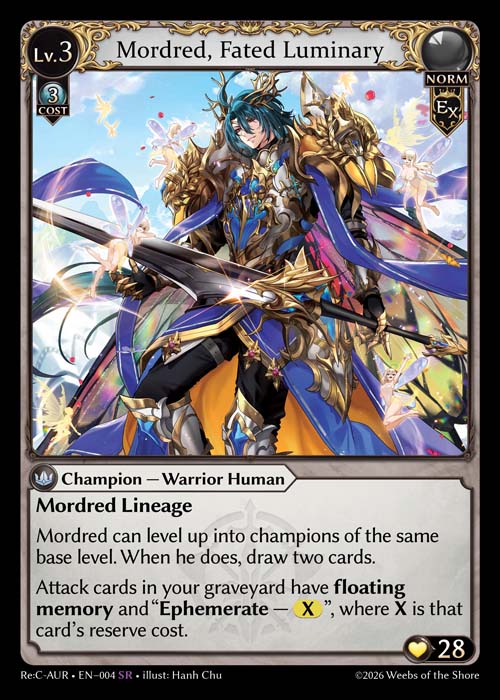 [004]【EN】Mordred, Fated Luminary【ReCAUR】[SR][Norm]