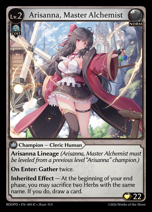 [005]【EN】Arisanna, Master Alchemist【RDOPD】[C][Norm]