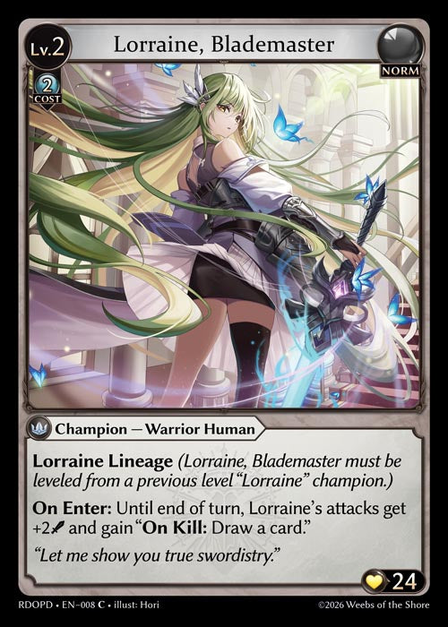 [008]【EN】Lorraine, Blademaster【RDOPD】[C][Norm]