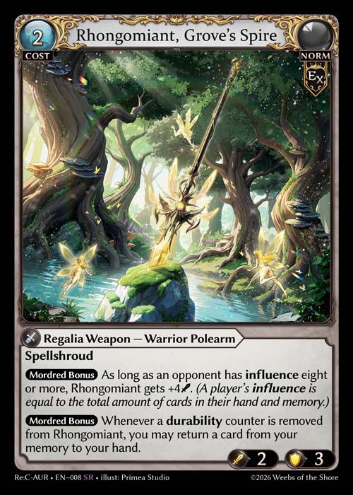 [008]【EN】Rhongomiant, Grove's Spire【ReCAUR】[SR][Norm]