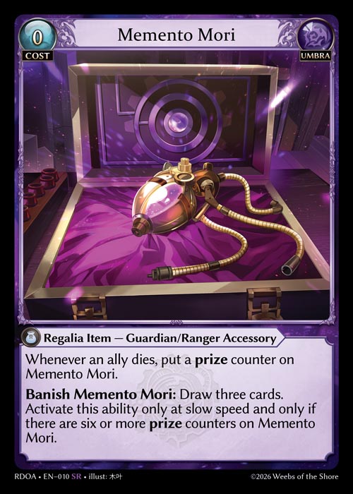 [010]【EN】【FOIL】Memento Mori【RDOA】[SR][Umbra]