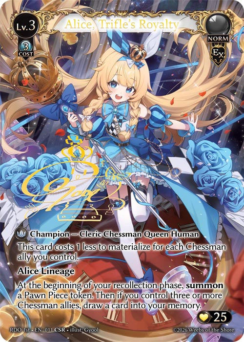 [011]【EN】【FOIL】Alice, Trifle's Royalty【RDO1st】[CSR][Norm]