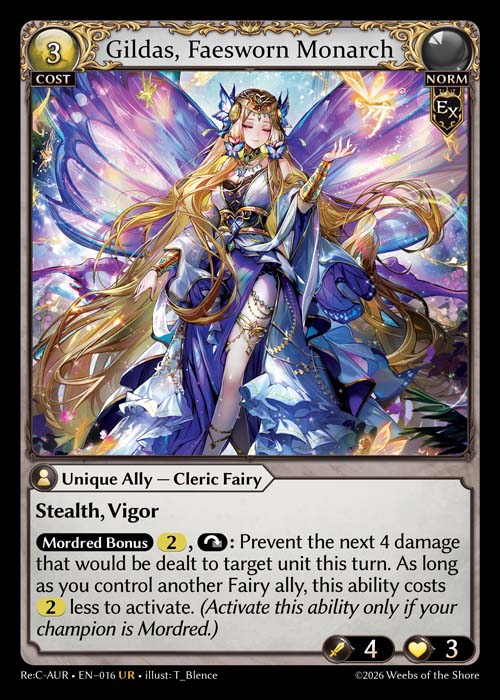 [016]【EN】Gildas, Faesworn Monarch【ReCAUR】[UR][Norm]