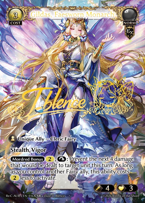 【未開封】[016]【EN】【FOIL】Gildas, Faesworn Monarch【ReCAUR】[CSR][Norm]