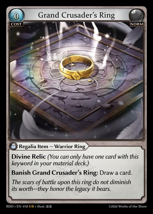 [018]【EN】Grand Crusader's Ring【RDO】[UR][Norm]