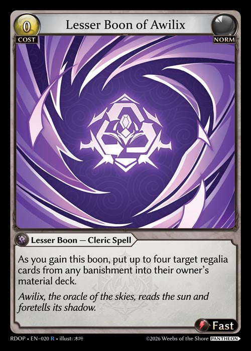 [020]【EN】Lesser Boon of Awilix【RDOP】[R][Norm]
