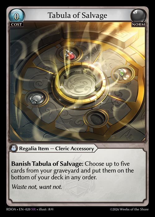 [020]【EN】【FOIL】Tabula of Salvage【RDOA】[SR][Norm]