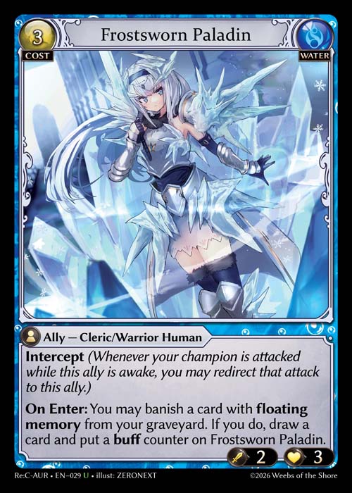 [029]【EN】Frostsworn Paladin【ReCAUR】[U][Water]