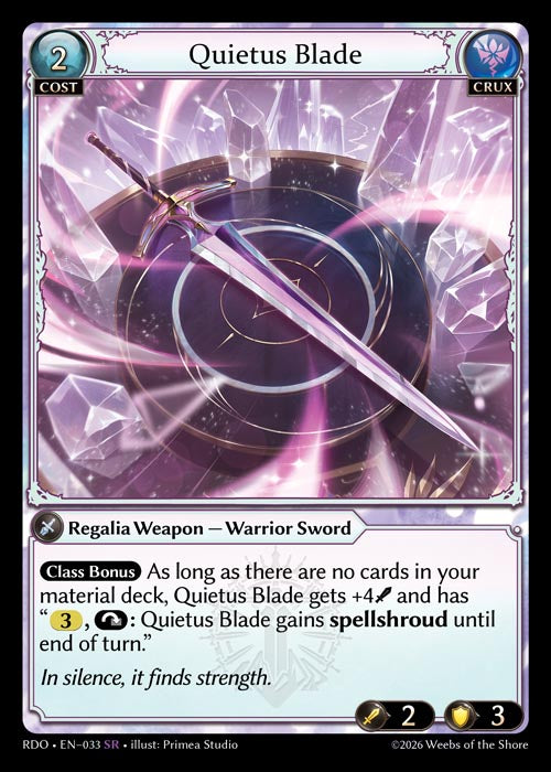 [033]【EN】Quietus Blade【RDO】[SR][Crux]