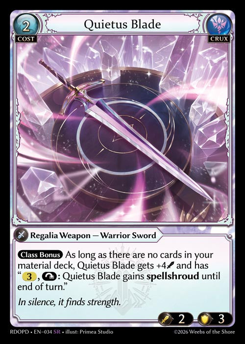 [034]【EN】Quietus Blade【RDOPD】[SR][Crux]