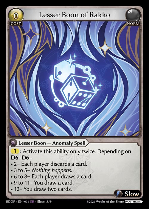 [036]【EN】Lesser Boon of Rakko【RDOP】[SR][Norm]