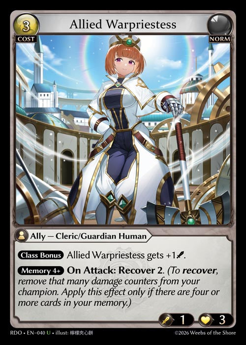 [040]【EN】Allied Warpriestess【RDO】[U][Norm]