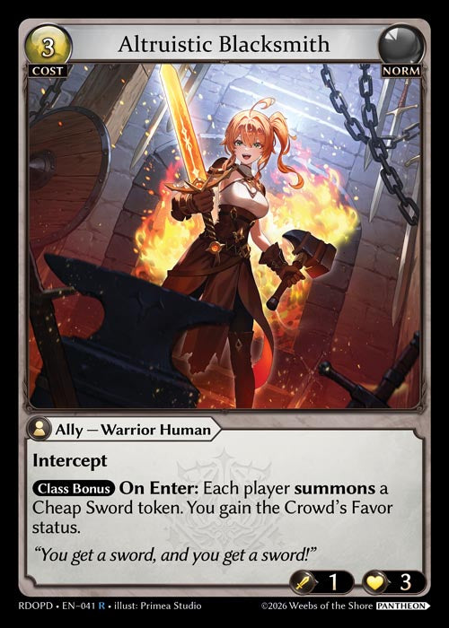 [041]【EN】【FOIL】Altruistic Blacksmith【RDOPD】[R][Norm]