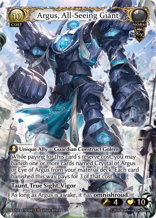 [047]【EN】Argus, All-Seeing Giant【RDO1st】[UR][Norm]