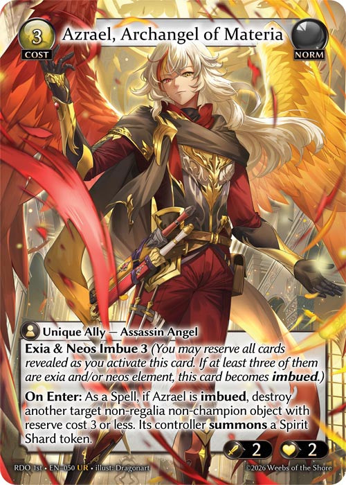 [050]【EN】Azrael, Archangel of Materia【RDO1st】[UR][Norm]