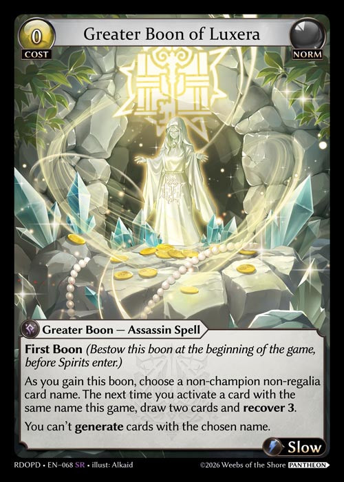 [068]【EN】【FOIL】Greater Boon of Luxera【RDOPD】[SR][Norm]