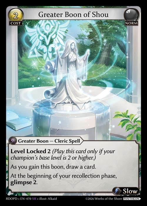 [070]【EN】【FOIL】Greater Boon of Shou【RDOPD】[SR][Norm]