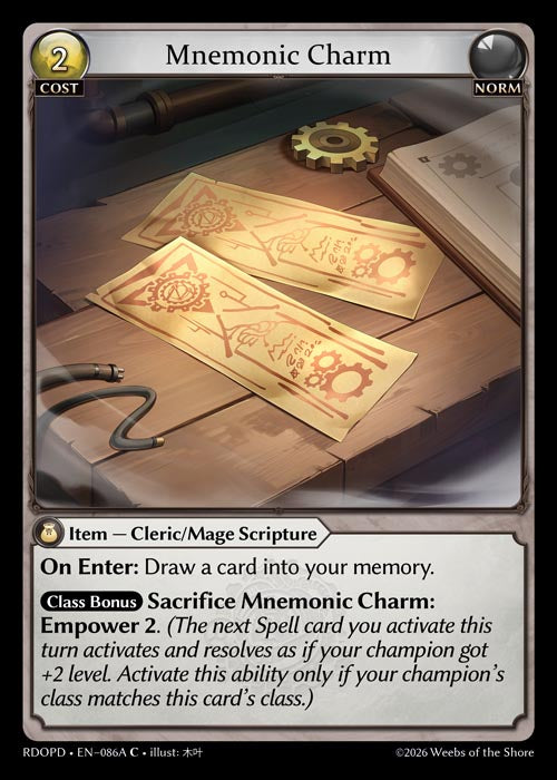 [086A]【EN】Mnemonic Charm【RDOPD】[C][Norm]